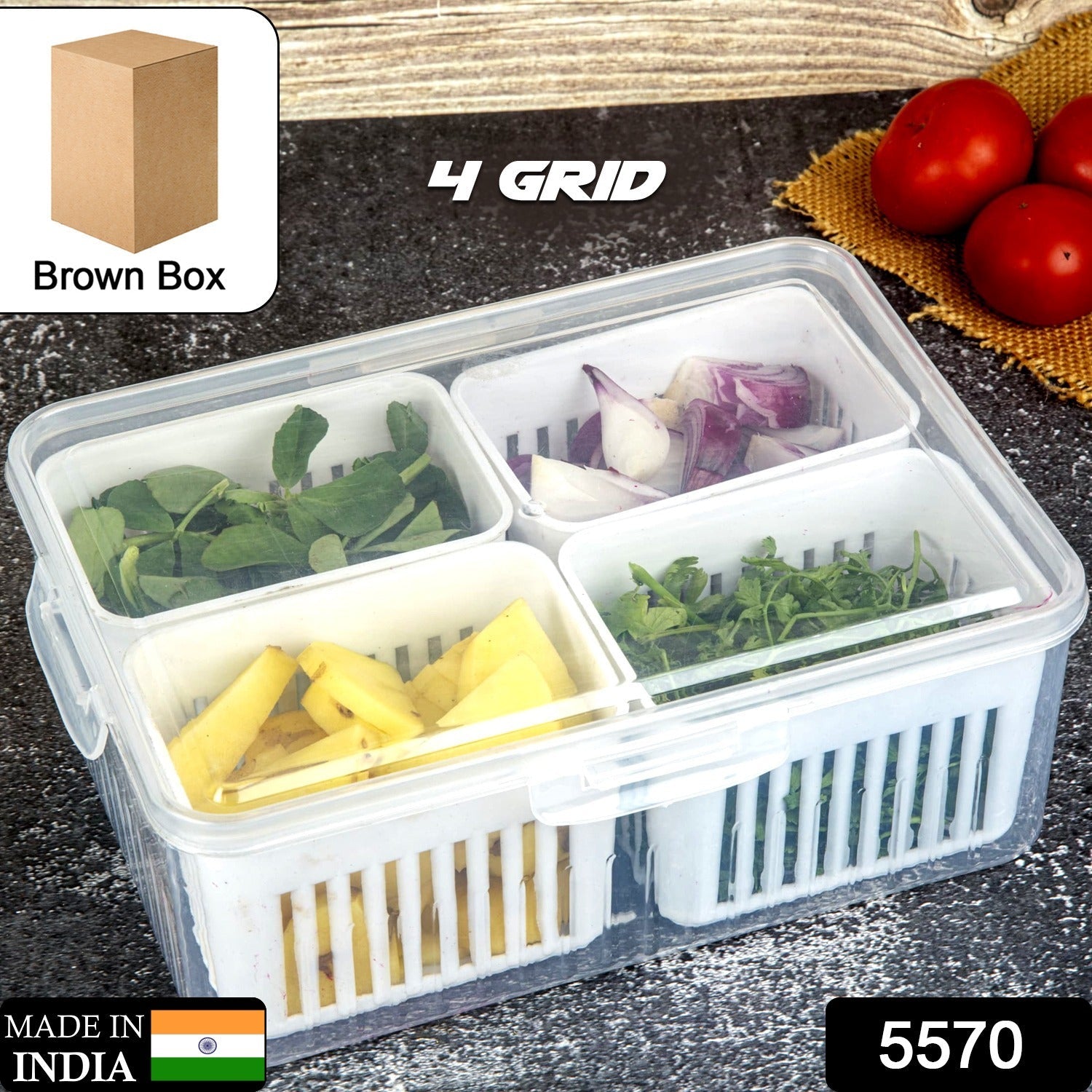 Fridge Storage Boxes Freezer Storage Containers, Container for Kitchen Storage Set, Storage in Kitchen, Vegetable Storage, Draining Crisper Refrigerator Food Box (1 Pc) Fridge Storage Boxes Freezer Storage Containers, Container for Kitchen Storage Set, Storage in Kitchen, Vegetable Storage, Draining Crisper Refrigerator Food Box (1 Pc)
